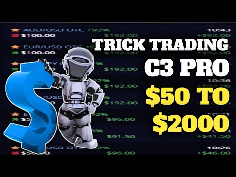 Easy Trick Trading Bot C3 Pro in Binary Option - $50 to $2000 || 100% Success