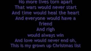 My Grown Up Christmas List - Kelly Clarkson
