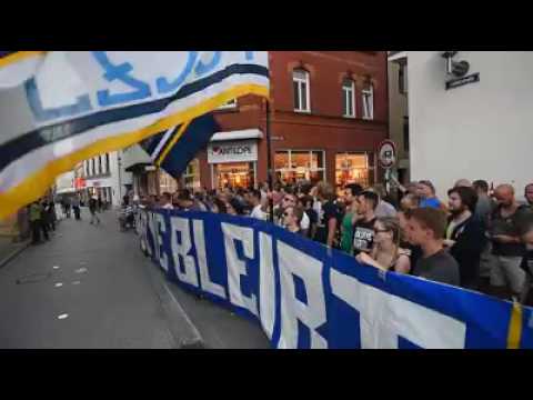 Fans des FC Carl Zeiss demonstrieren für Erhalt der Südkurve