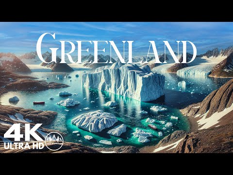 Greenland 4K Drone Nature Film - Calming Piano Music - Relaxation On TV