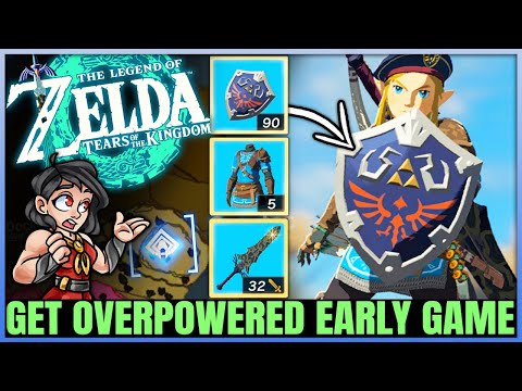 How to Get OP Hylian Shield, Best Armor Set & Best Weapon Early & Fast - Tears of the Kingdom!