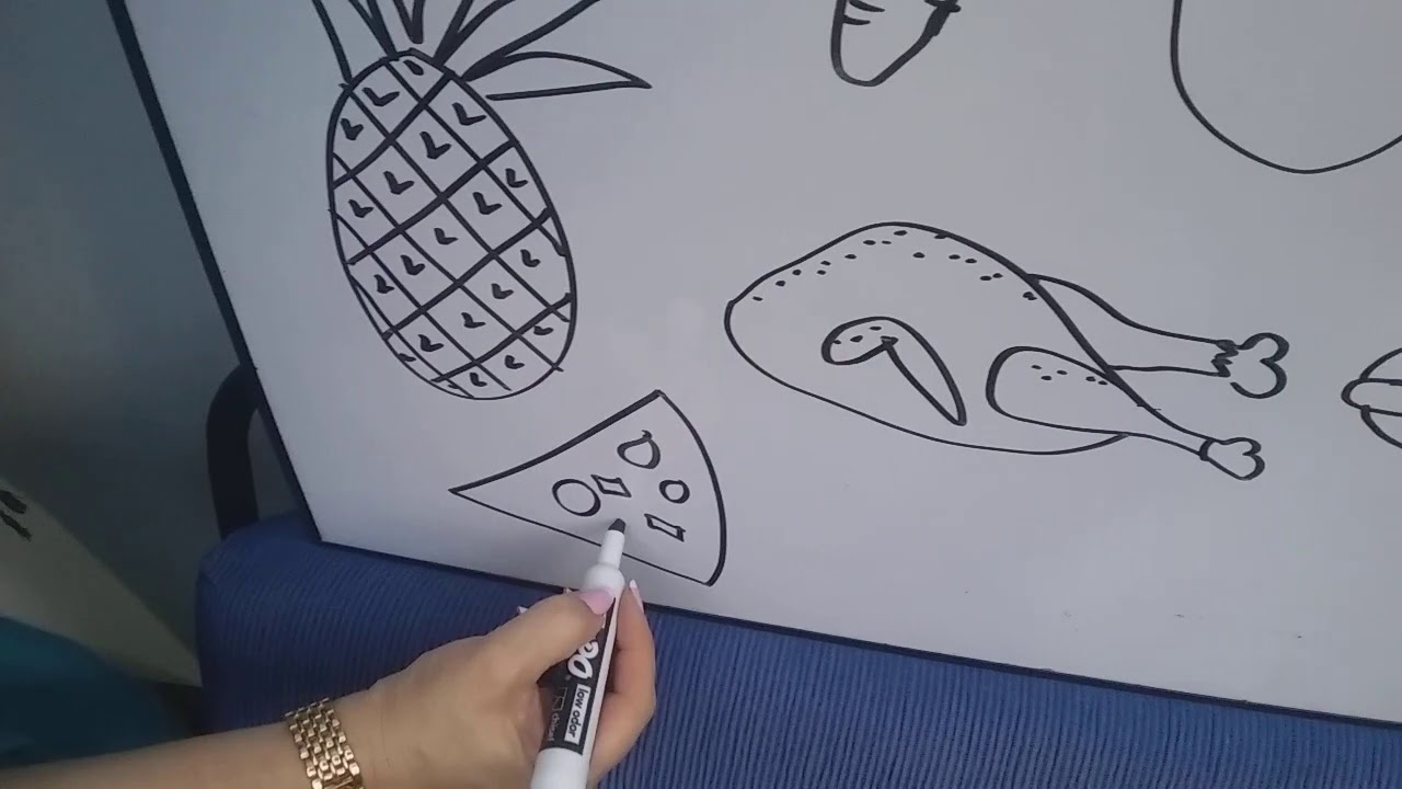 Cómo dibujar alimentos utilizando figuras geométricas