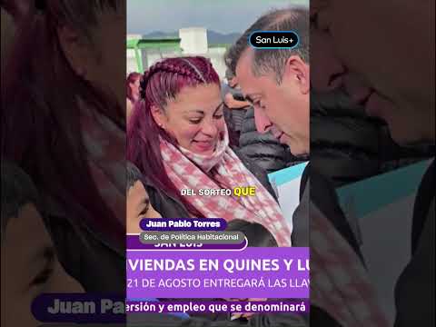 El Gobernador acompañó a adjudicatarios de viviendas en Quines y Luján.