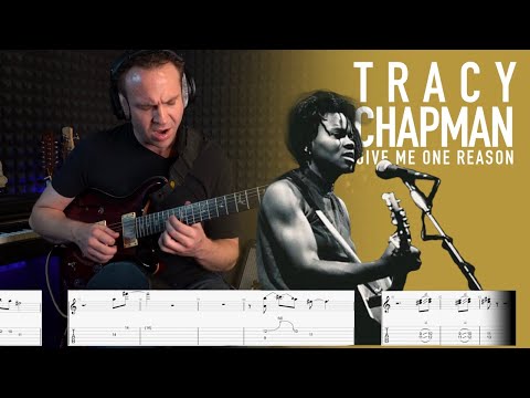Give Me One Reason - TRACY CHAPMAN - All guitar fills and solo (Adam Levy) - (GUITAR TRANSCRIPTION)
