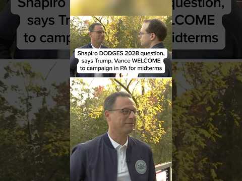 Shapiro DODGES 2028 question, says Trump, Vance WELCOME to campaign in PA for midterms
