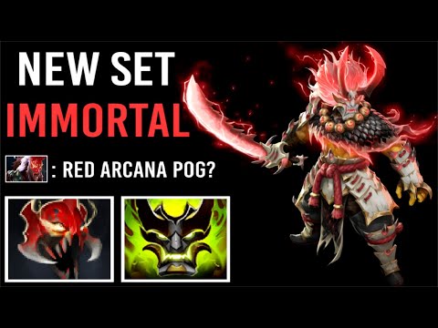 NEW RED LIGHTNING Epic Immortal Set Diretide Juggernaut Madness Slash Build by Sylar WTF Dota 2