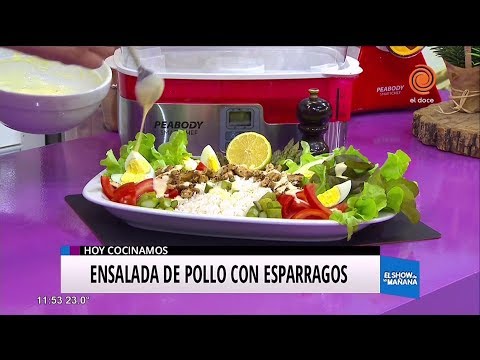 Ensalada de pollo con esparragos