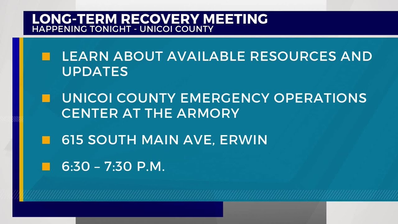 Unicoi County hosting long-term recovery meeting