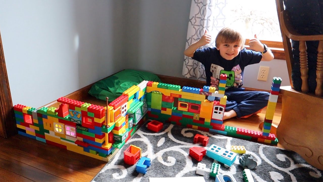 Clark Is Building a LEGO Fort to Sleep In