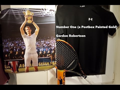 Andy Murray - Number One (a Postbox Painted Gold) - Gordon Robertson #tennisathome