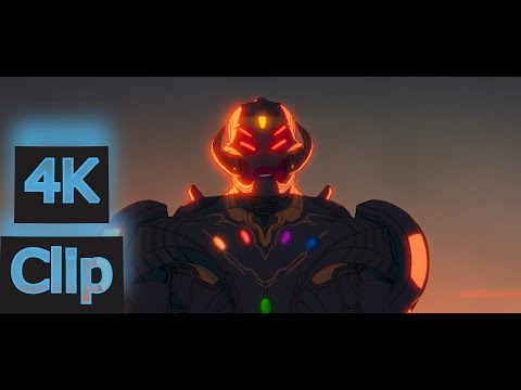 Ultron Vision Destroying All Planet Scene 4K Clip