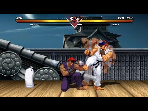 Ice power ryu vs evil ryu  - High level Awesome fight!