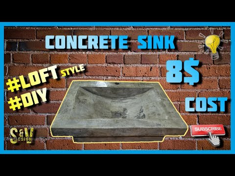 DIY Concrete Sink With A Cost Of $ 8. SVdesign.