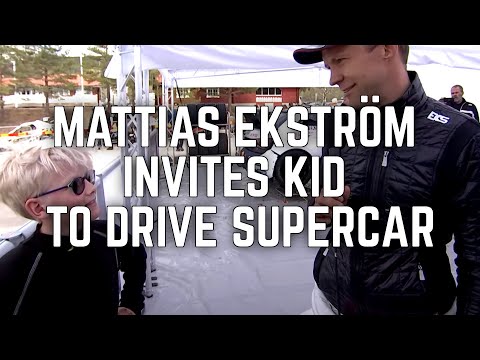 MATTIAS EKSTRÖM INVITES KID TO DRIVE SUPERCAR
