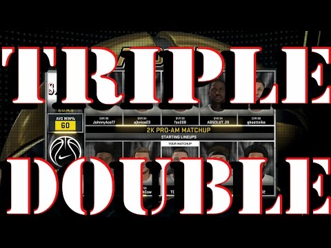 Nba 2k16 Pro-Am Fox 1st Triple Double!!!!!!!!!
