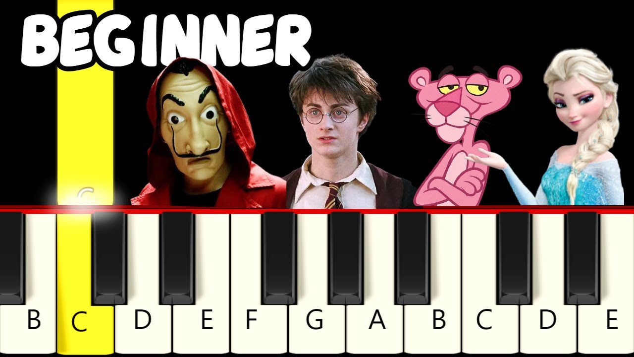 18 Songs Everybody Knows – Very Easy & Slow Piano Tutorial (Melody Only) – Beginner