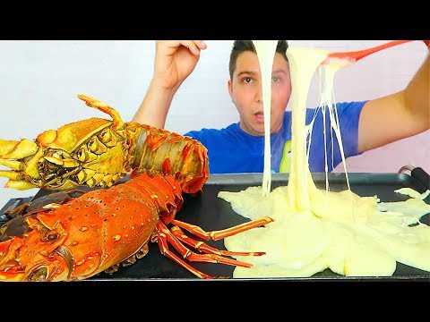 랍스터 GIANT LOBSTER GARLIC BUTTER CHEESE FONUDE 먹방 •...