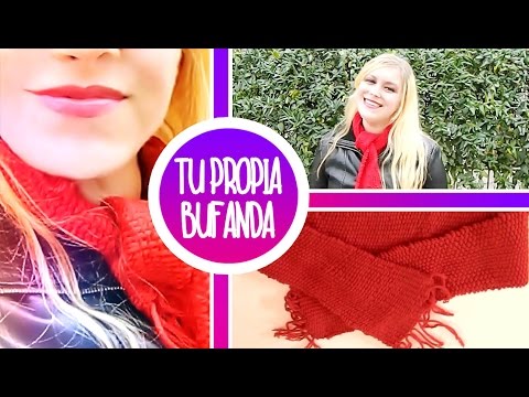 Cómo hacer una bufanda tejida, sin agujas ¡Muy Fácil!