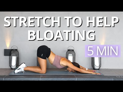 MORNING STRETCHING EXERCISES TO HELP BLOATING | Stretching Routine For Bloating, Indigestion & IBS thumnail