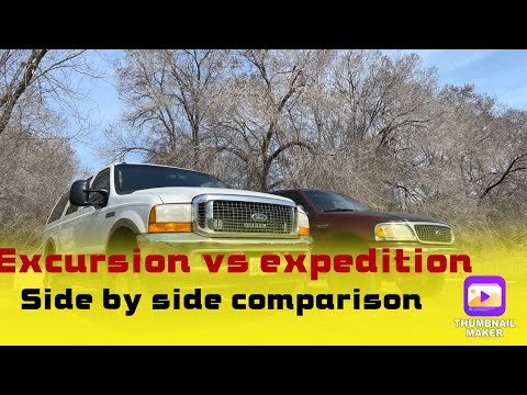 Ford Excursion vs Expedition: Size comparison of SUV's