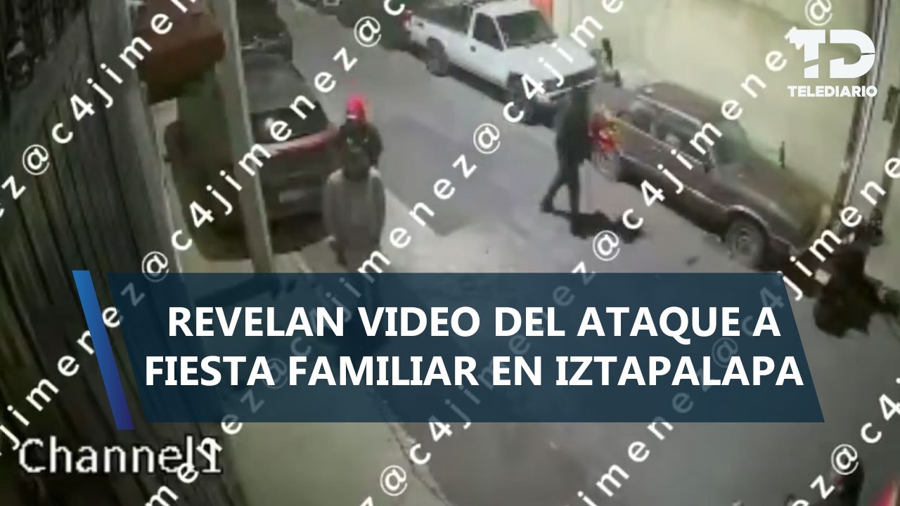 ¡Llegaron con flores! Revelan VIDEO de la balacera en fiesta de Iztapalapa
