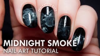 Midnight Smoke Nail Art Tutorial