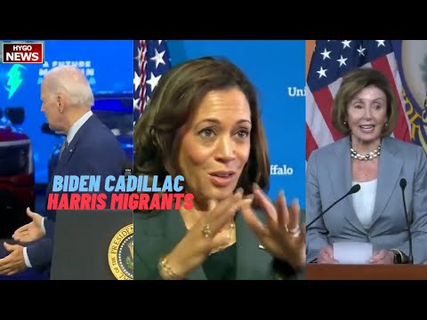 Biden drives Cadillac; Harris brags EV tax credit, ignore migrants; Pelosi brags Inflation Reduction