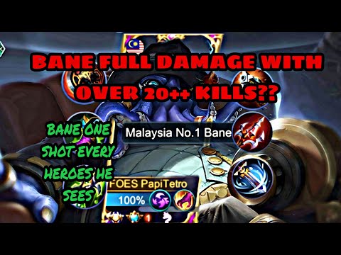 NO 1 SUPREME BANE MALAYSIA PAPITETRO FULL GAMEPLAY l BANE INSANE DAMAGE WITH OVER 20 KILLS ON RANK