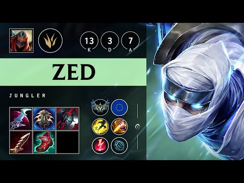 Zed Jungle vs Olaf: Triple Kill, Legendary - EUW Challenger Patch 14.17