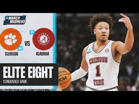 Alabama vs. Clemson - Elite Eight NCAA tournament extended highlights