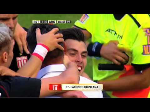 Gol de Quintana. Estudiantes 1 - Argentinos 0. Fecha 5. Primera División 2016
