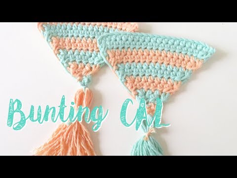 (1) CAL Summer Bunting/Pennants - Horizontal Striped Triangle