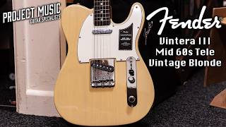 Video thumbnail for Fender Vintera III Mid 60s Tele Vintage Blonde - Project Music by Project Music