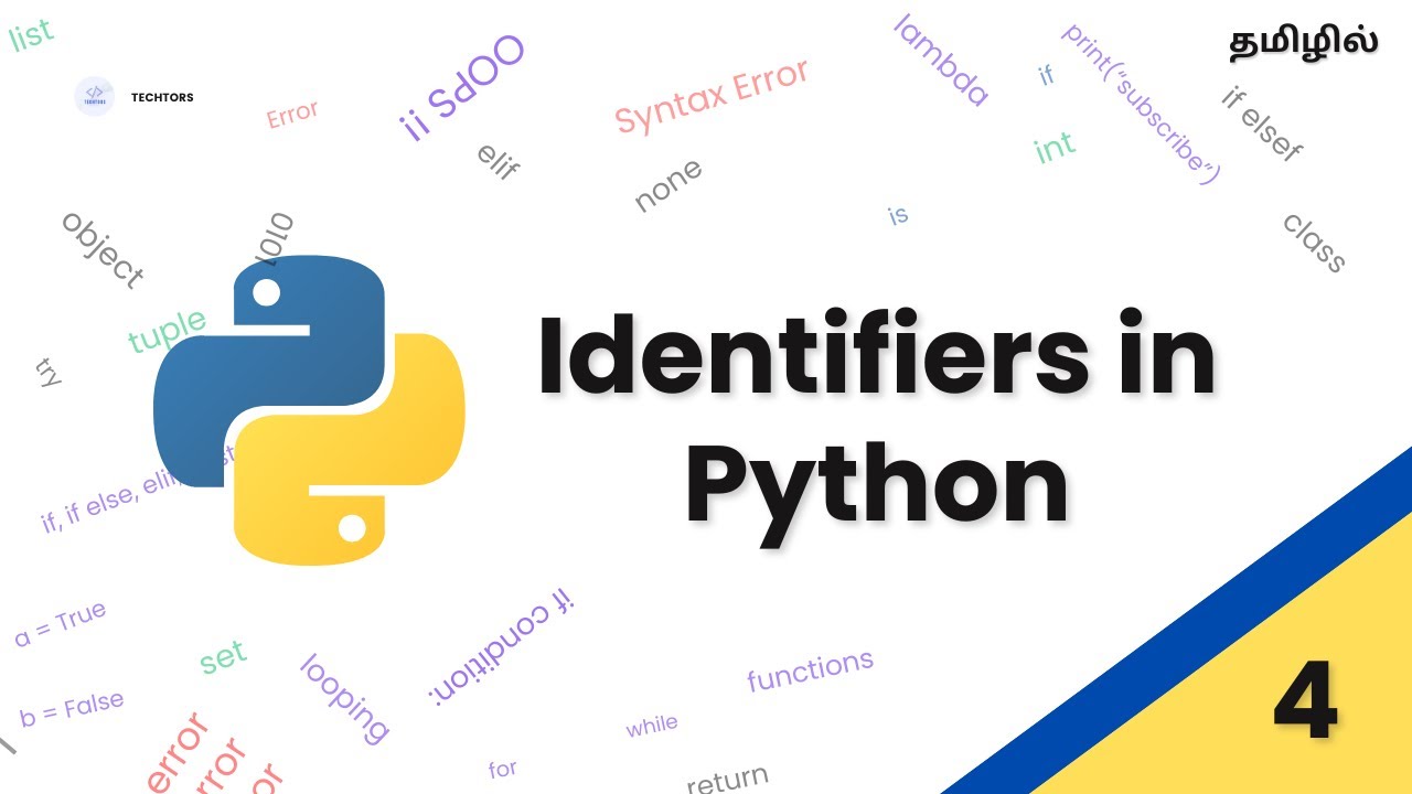 Identifiers in Python - Tamil | @Techtors