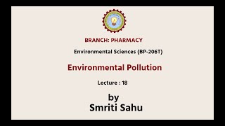Environmental Sciences | Pollution | AKTU Digital Education