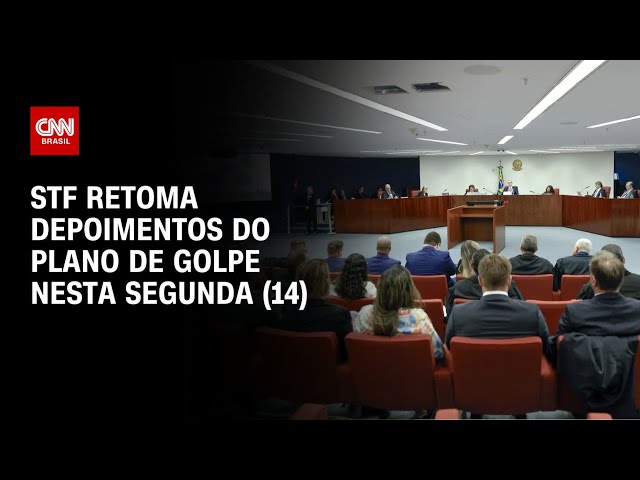 STF retoma depoimentos de testemunhas do plano de golpe nesta segunda (14) | CNN NOVO DIA