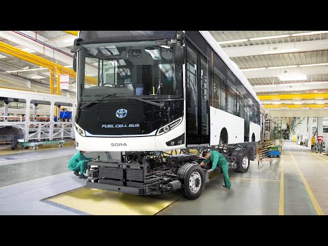 , title : 'Inside Billions $ Japanese Factory Producing Massive Futuristic Bus - Toyota Production Line'