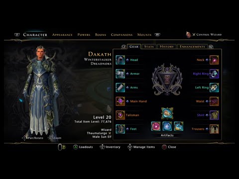 Neverwinter Mod 24 Thaumaturge Wizard AoE Single Player Build 77k