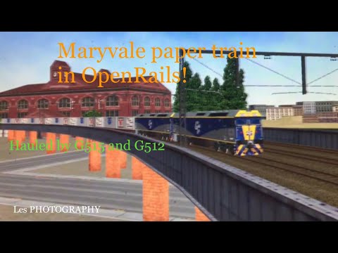 OpenRails - QUBE G515 and G512 (9476) Up maryvale Paper Train on The Viaduct