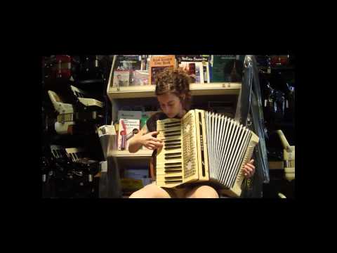 1180 - Buttercup Silver Vintage Hohner Musette Carmen MMM 80  $795