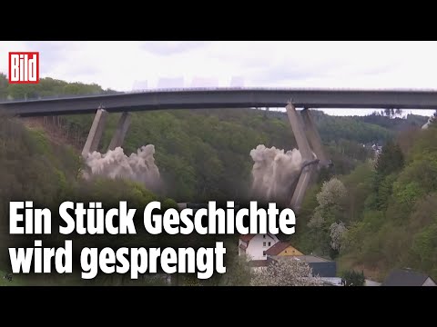 Sprengung der Autobahnbrücke A45 Lüdenscheid | Talbrücke Rahmede