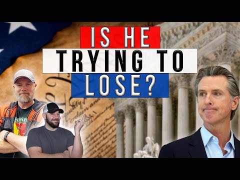 Is Gavin Newsom looking to DESTROY Gun Control..? This is low hanging fruit for lawsuits... Thumbnail