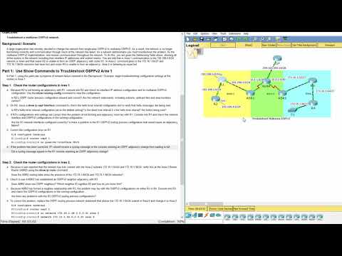 [CCNA v6] Packet Tracer 10.2.4.3 Troubleshoot Multiarea OSPFv2