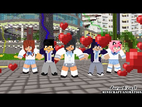 APHMAU SCHOOL FRIEND DANCE CREW | ADAMBARAI DANCE | DUNDUN DANCE | HEROTONIGHT - Minecraft Animation
