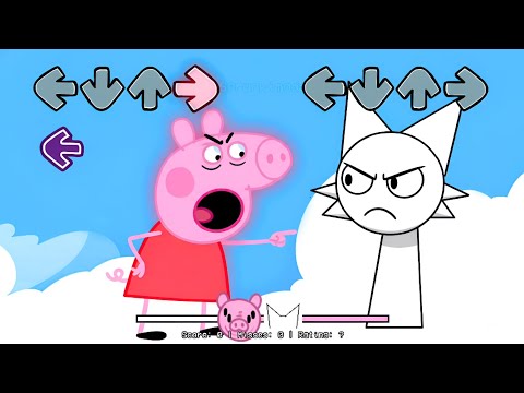 FNF Peppa ALL PHASES VS Sprunki All Phases Sings Pony Girl | Bluey FNF Mods