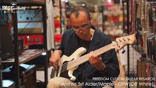 Video thumbnail for Blue Guitars - FREEDOM CUSTOM GUITAR RESEARCH / Anthra 5st Alder/M - OFW(Off White) by Blue Guitars