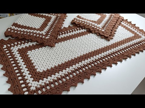 PASSADEIRA RETANGULAR EM RELEVO EM CROCHÊ @samilacrochê