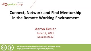 Connect, Network and Find Mentorship in the Remote Working Environment