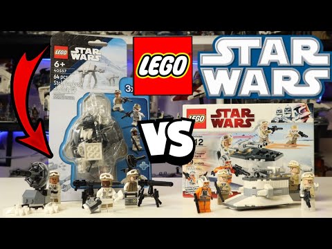 LEGO Hoth Rebel Defense Minifigure Pack Vs. Hoth Rebel Battle Pack! COMPARISON!