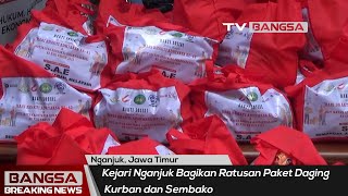 Kejari Nganjuk Bagikan Ratusan Paket Daging Kurban dan Sembako